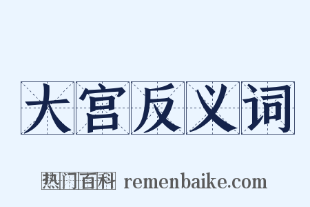 大宫反义词是什么意思的图片